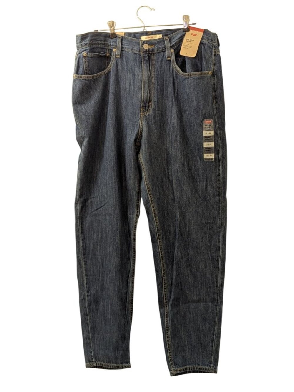 Levis 80s Mom Jeans 33 X 30 High Rise Relaxed Tapered Leg Denim Blue Womens Pant